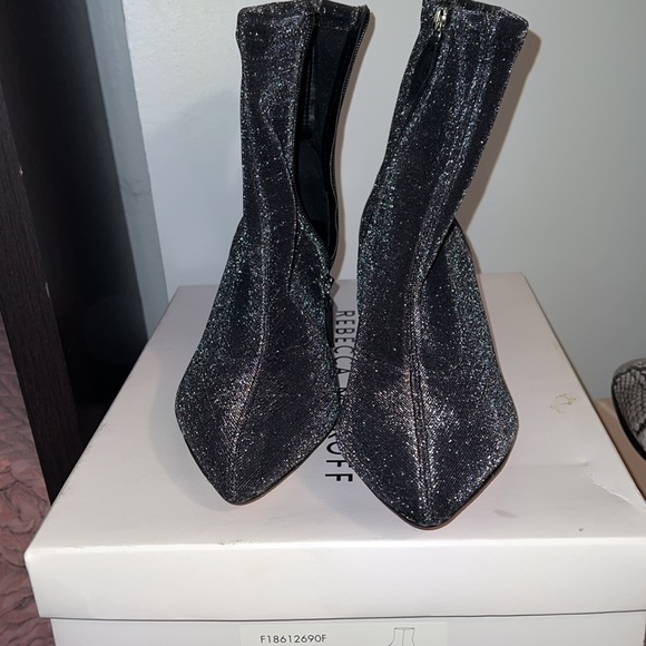 Rebecca Minkoff Sayres Bootie in Black Glitter - Picture 2 of 5